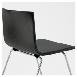 Фото4.Кресло, хромированный, Мьюки Кавато темно-коричневый BERNHARD IKEA 201.638.02